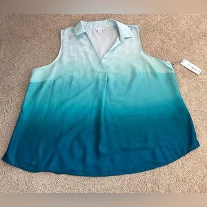 NWT Liz Claiborne Sleeveless Ombre Top. Size 2X